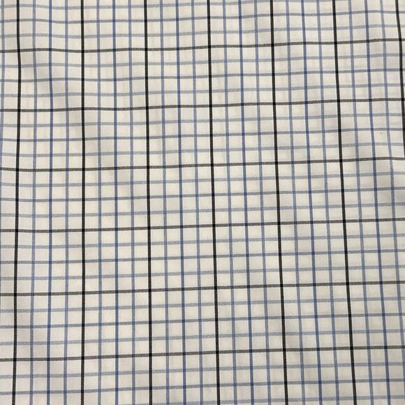 Nautica NWT Classic-Fit Wrinkle-Resistant Plaid Button-Down Shirt Blue Plaid XL - Picture 7 of 12